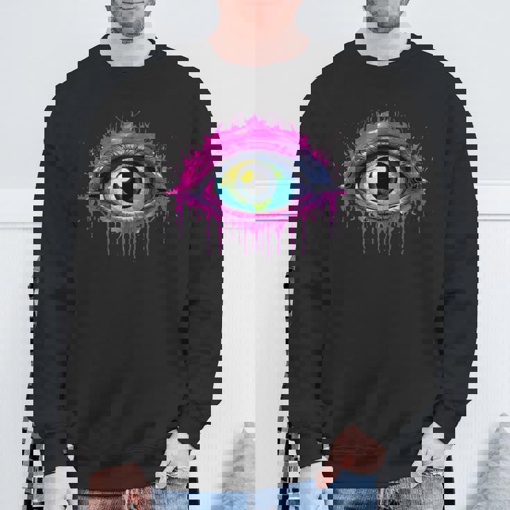 ウィアードコアアイボールドリームコアエステティックグランジエッジィトリッピー スウェットシャツ 高齢者への贈り物