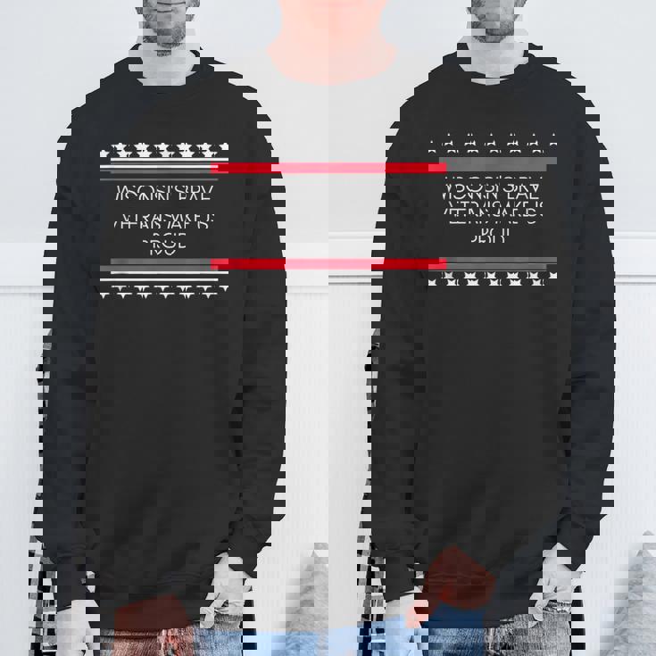 ウィスコンシン州退役軍人への感謝の気持ち スウェットシャツ 高齢者への贈り物