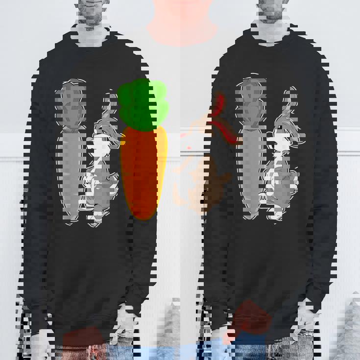 ウサギ ニンジン スウェットシャツ 高齢者への贈り物