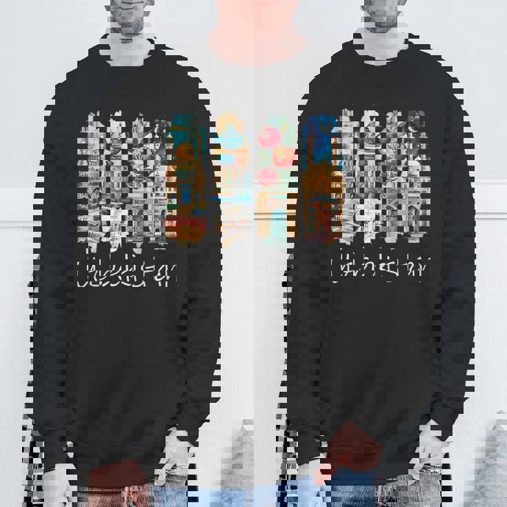 ウズベキスタン 筆文字 ウズベク バカンス お土産 ウズベキスタン スウェットシャツ 高齢者への贈り物