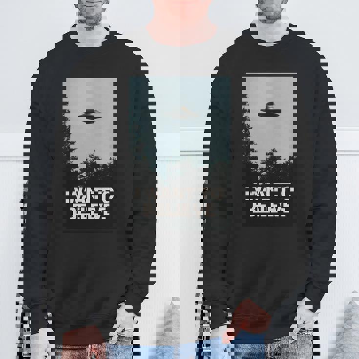 エイリアンufoアパレル「I Want To Believe」 長袖tシャツ スウェットシャツ 高齢者への贈り物