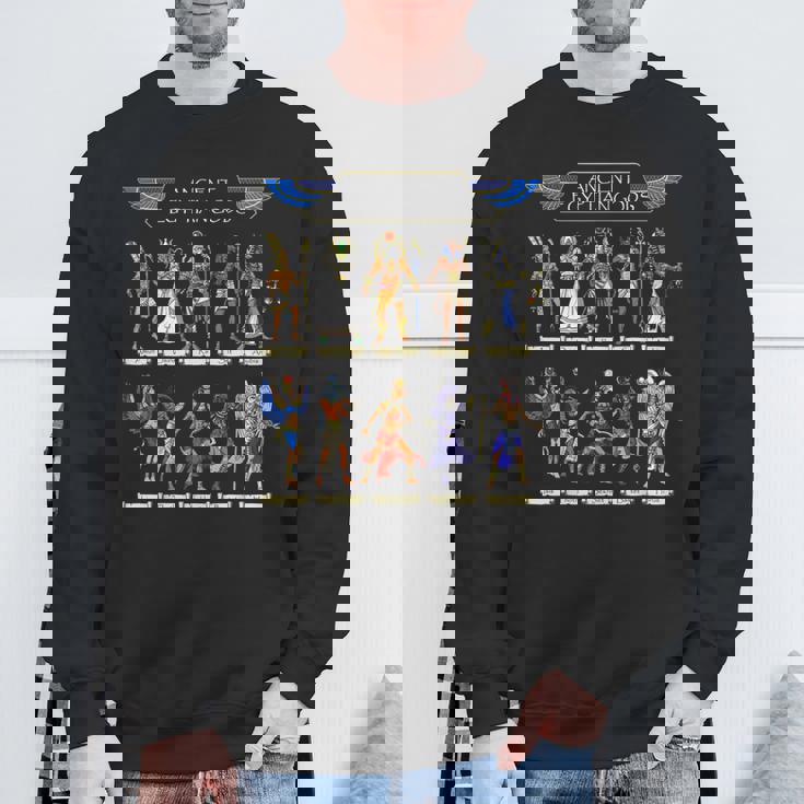 エジプトの神々古代エジプトの神話ファラオアヌビストートホルスラセクメトバステト スウェットシャツ 高齢者への贈り物