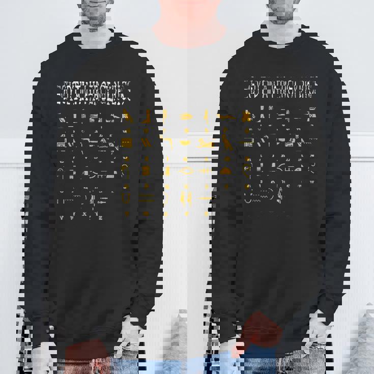 エジプトヒエログリフ I エジプト人 神 Ra Abc アルファベット スウェットシャツ 高齢者への贈り物