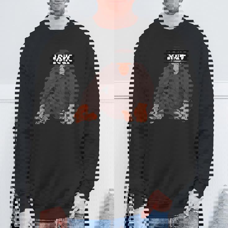 エステティック・モンク・ミーム・ファニー・モンキー・ラバー スウェットシャツ 高齢者への贈り物