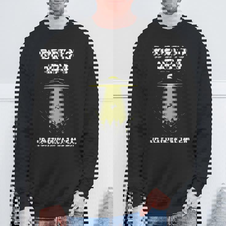 エリア51 シャツ Property Of Area 51 Ufo エイリアン 長袖tシャツ スウェットシャツ 高齢者への贈り物