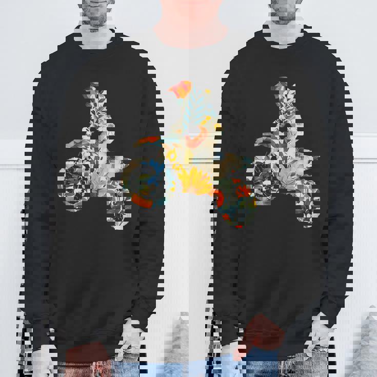 エレガントなシルエット フラワーアートピース フローラル モトクロス スウェットシャツ 高齢者への贈り物