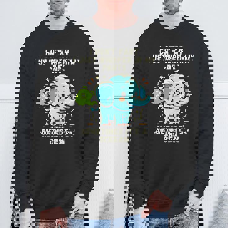 エレファントおならしないよ時々ズボンの中でささやくだけ 長袖tシャツ スウェットシャツ 高齢者への贈り物