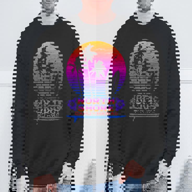 オアフ島ノースショア ハワイお土産サーフィンスタイル スウェットシャツ 高齢者への贈り物