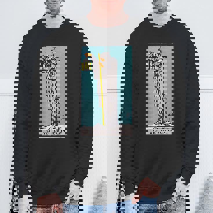 オリジナルのrider Waite Deckからの隠者ビンテージタロットカード スウェットシャツ 高齢者への贈り物