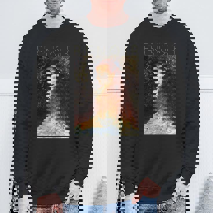 オーギュストルノワール-マドモアゼルダンヴェルの肖像 長袖tシャツ スウェットシャツ 高齢者への贈り物