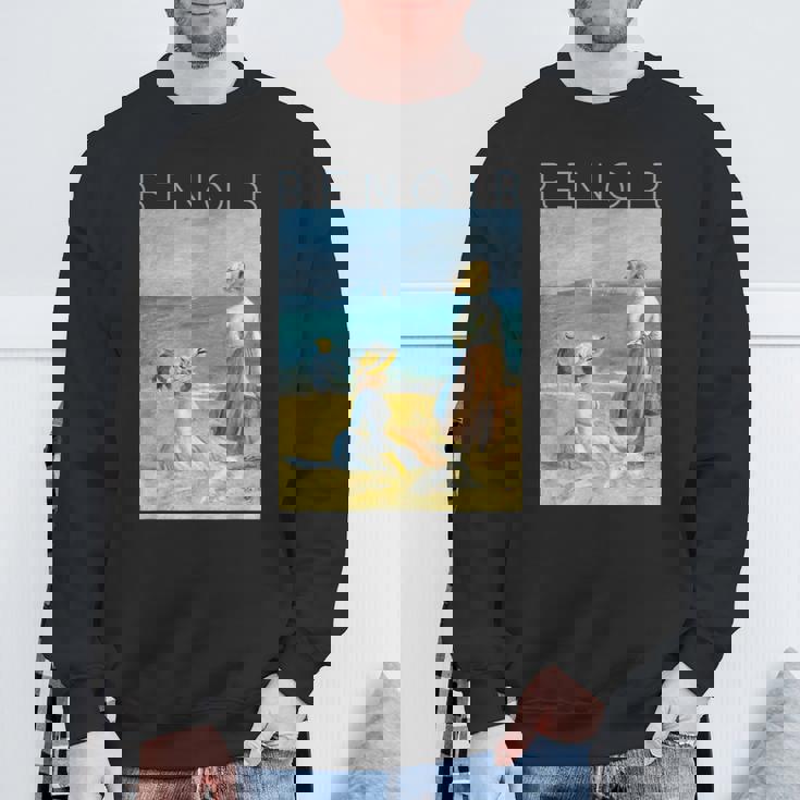 オーギュスト・ルノワール ビーチのフィギュア スウェットシャツ 高齢者への贈り物