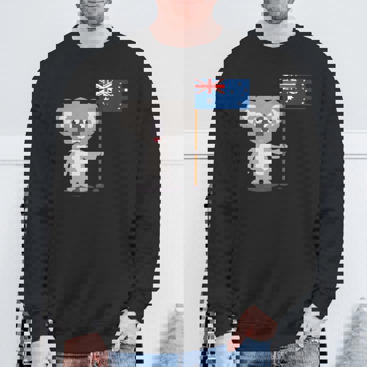 オーストラリアのコアラ オーストラリア国旗 スウェットシャツ 高齢者への贈り物