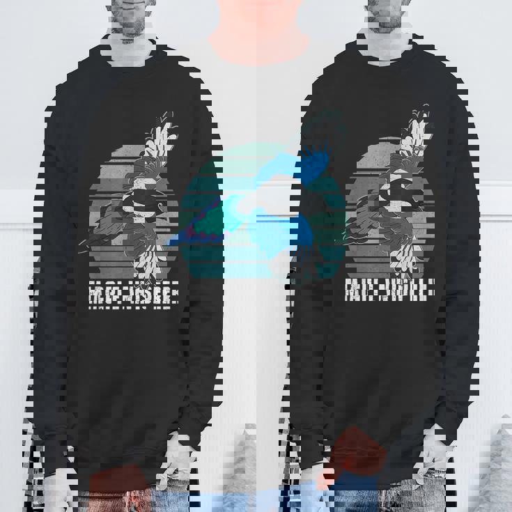 カササギ 鳥 動物 翼 バードウォッチング バーダー アウトドア 野鳥観察 スウェットシャツ 高齢者への贈り物