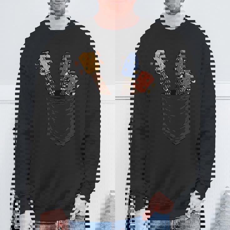 カジュアル ウクレレコレクション ポケットにハワイウクレレ スウェットシャツ 高齢者への贈り物