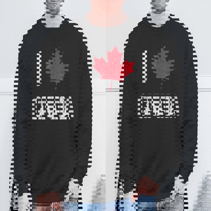 カナダ お土産 I Love Canada スウェットシャツ 高齢者への贈り物