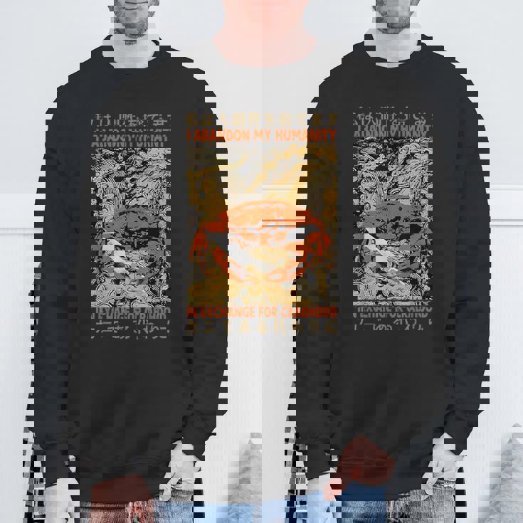 カニと引き換えに人間性を捨てる スウェットシャツ 高齢者への贈り物