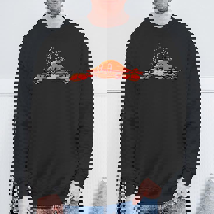 カニ寝シャツ 疲れたパジャマグラフィック スウェットシャツ 高齢者への贈り物