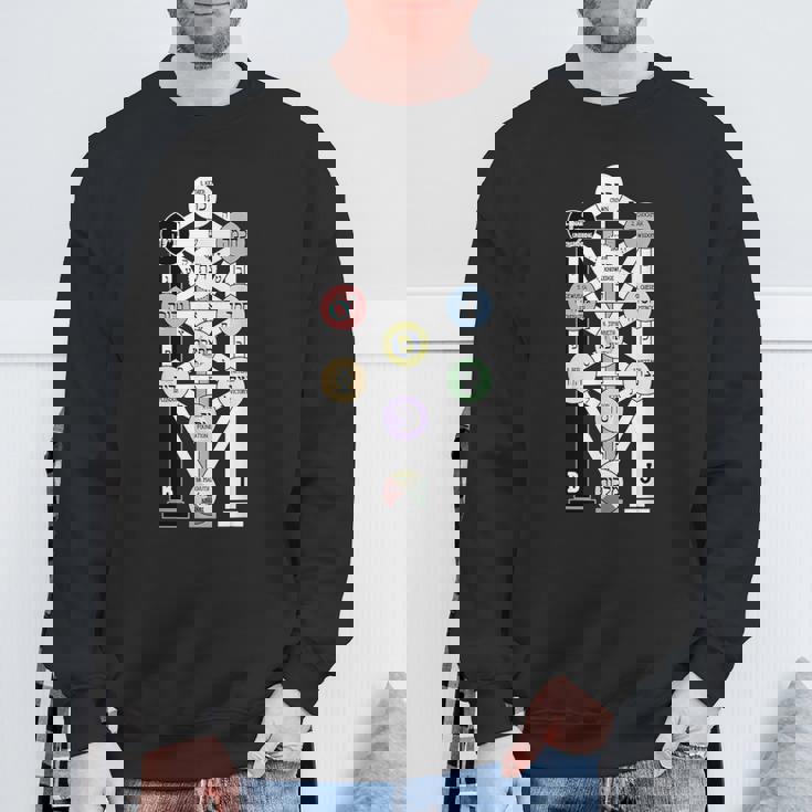 カバラの生命の樹図 スウェットシャツ 高齢者への贈り物