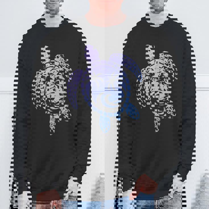 カメのモチーフ ヤシの木 波 フェス 夏 カメ サーフィン スウェットシャツ 高齢者への贈り物