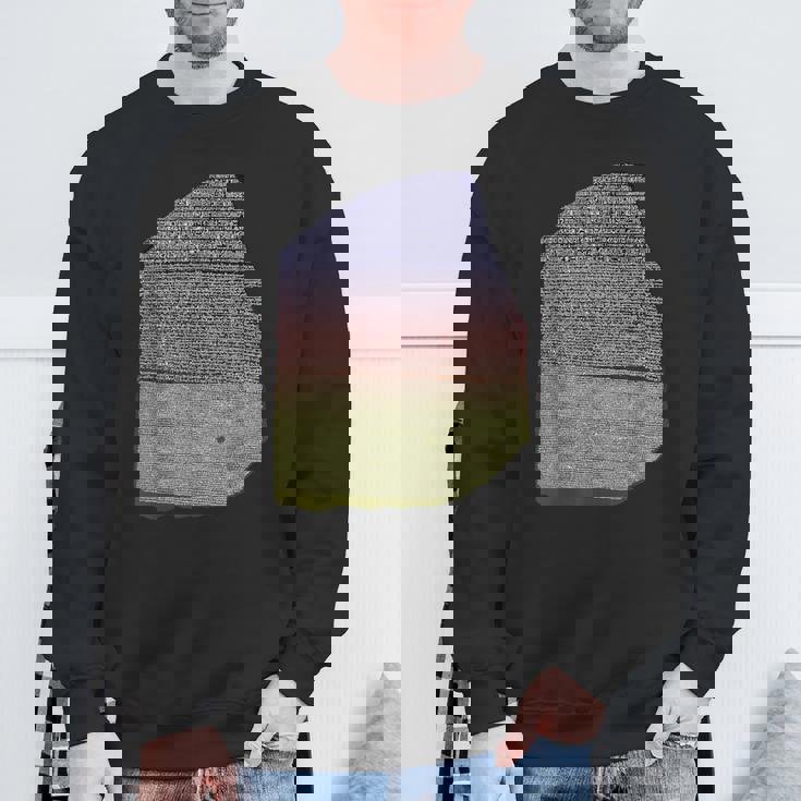 カラーロゼッタストーン 象形文字 ギリシャ デモティックス スウェットシャツ 高齢者への贈り物