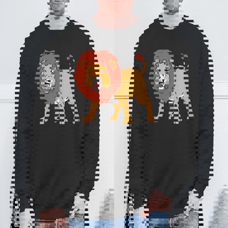 カワイイライオン 長袖tシャツ スウェットシャツ 高齢者への贈り物