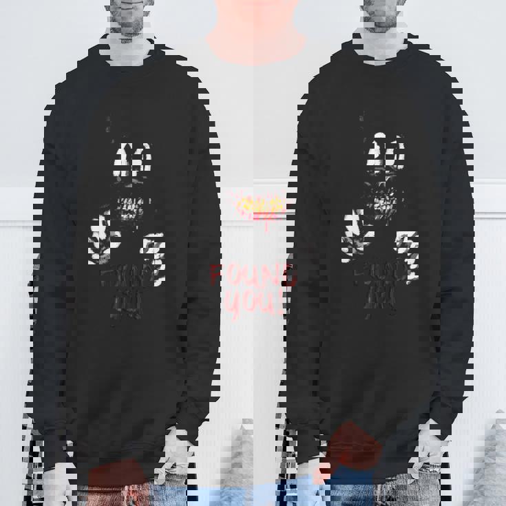 カートゥーン キャット 不気味なホラー トリック・オア・トリート 長袖tシャツ スウェットシャツ 高齢者への贈り物