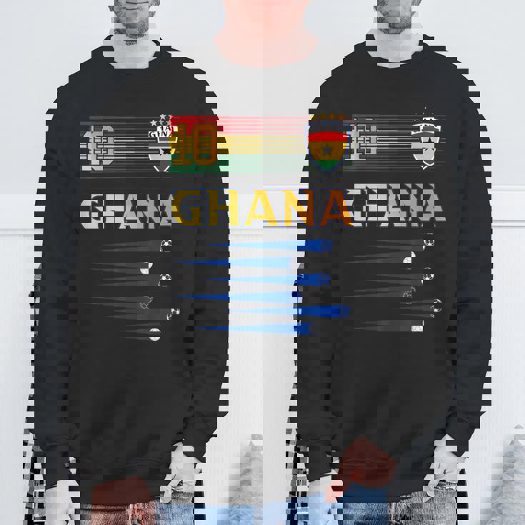 ガーナ サッカージャージ ガーナ国旗 サッカー愛好家 スウェットシャツ 高齢者への贈り物
