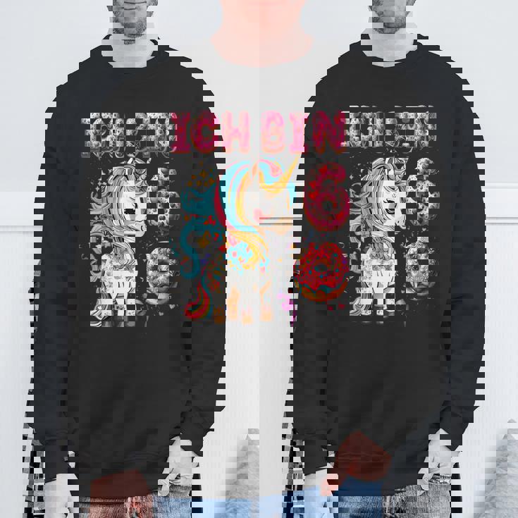 キッズ Kinder Ich Binchon 6 誕生日 ユニコーン 6歳 スウェットシャツ 高齢者への贈り物