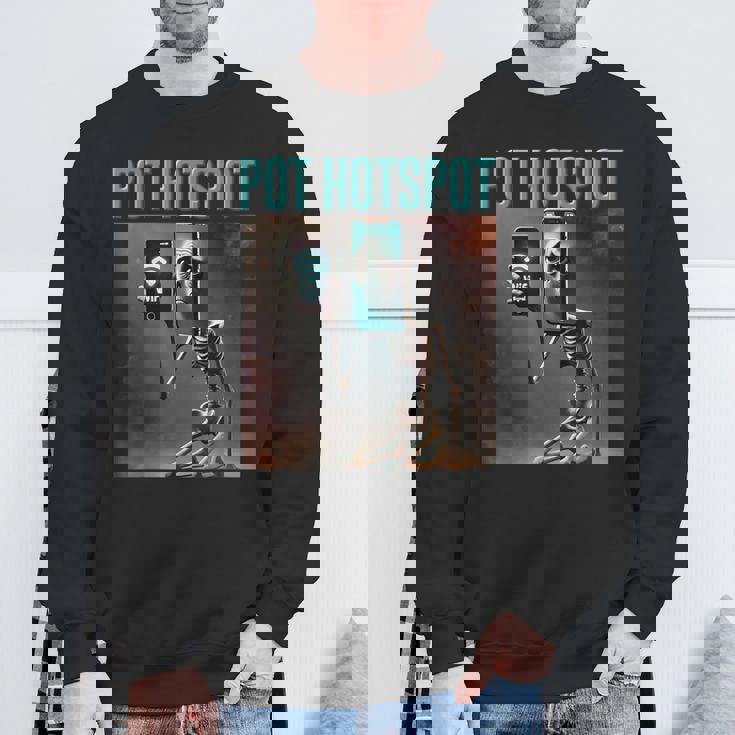 キッズ トレンド ミーム ブレイン ロート イタリアン ポット ホットスポット スケルトン スウェットシャツ 高齢者への贈り物