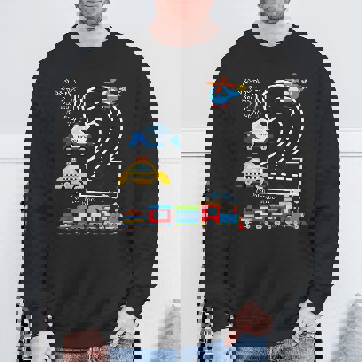 キッズトラック 電車 2歳の誕生日パーティー 幼児 2歳 誕生日 スウェットシャツ 高齢者への贈り物