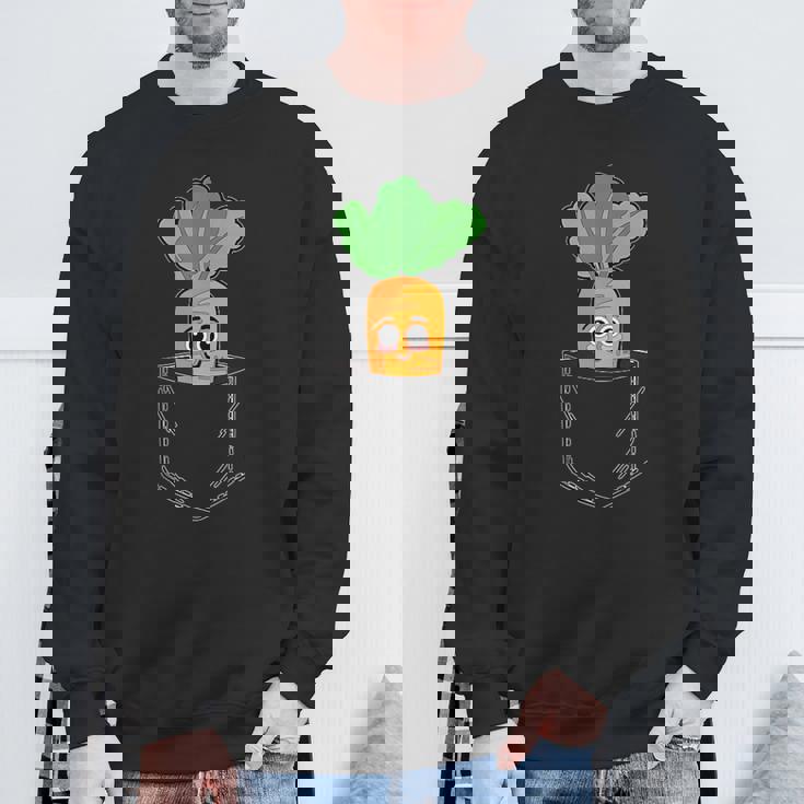 キャロットポケット おもしろキャロットインポケット スウェットシャツ 高齢者への贈り物