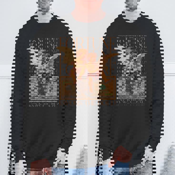 キューピッドとサイケ 2人の天使の赤ちゃん ドルフォーチュンアート 長袖tシャツ スウェットシャツ 高齢者への贈り物