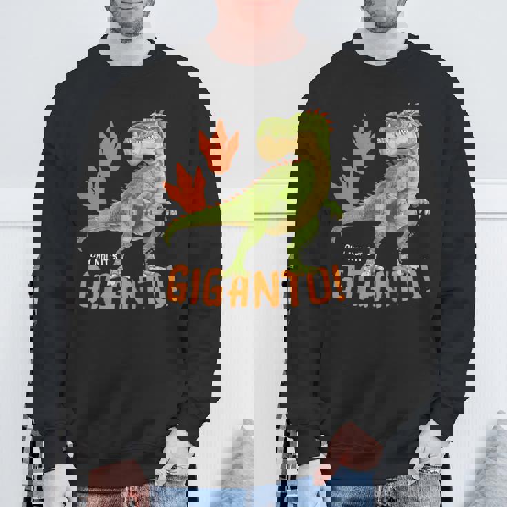 ギガントサウルス、最大の恐竜-カラフルで楽しいデザイン スウェットシャツ 高齢者への贈り物