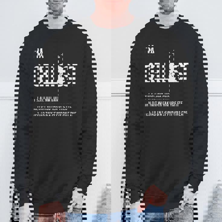 クラシック音楽 音楽好き チェロ好き おもしろ チェリスト チェロ奏者 チェロ ジョーク スウェットシャツ 高齢者への贈り物