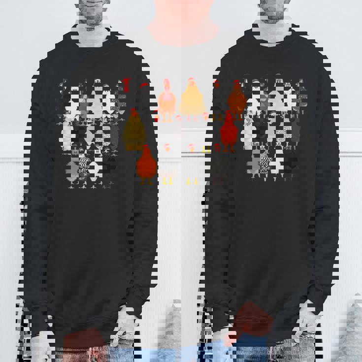 クリスマス チキン スクワッド サンタ 帽子 かわいい チキン ファーム 動物 スウェットシャツ 高齢者への贈り物