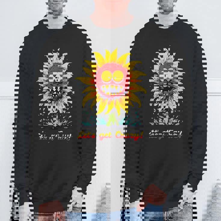 クレイジー クレイジー 面白い ひまわり スウェットシャツ 高齢者への贈り物