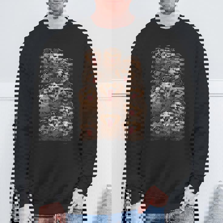 クレイジーカワウソ 長袖tシャツ スウェットシャツ 高齢者への贈り物