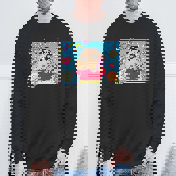 クレヨンしんちゃん 平成ごっこ しんちゃん 長袖tシャツ スウェットシャツ 高齢者への贈り物