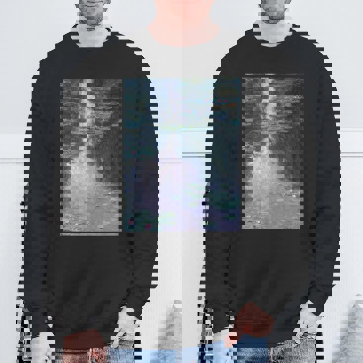 クロード・モネの睡蓮 長袖tシャツ スウェットシャツ 高齢者への贈り物