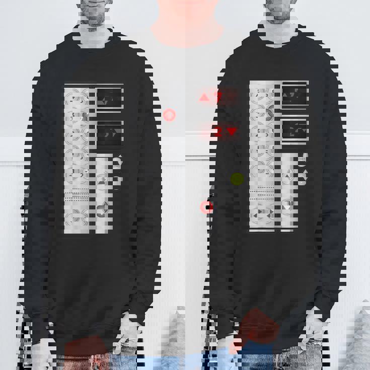 クールなエレベーターボタンアートメンズレディースリフトハロウィンコスチューム スウェットシャツ 高齢者への贈り物