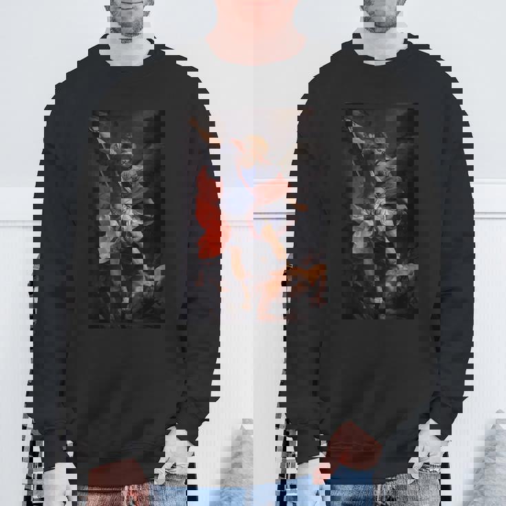 グイド・レーニによるサタンを倒した大天使ミカエル1635 スウェットシャツ 高齢者への贈り物