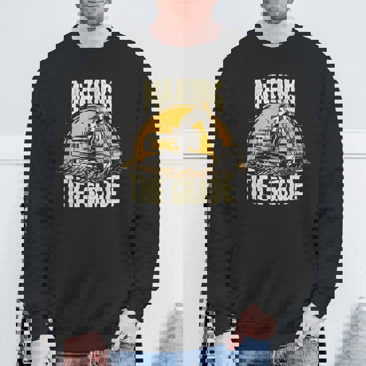 グレードトラックホー掘削機グレーディング請負業者を作る スウェットシャツ 高齢者への贈り物