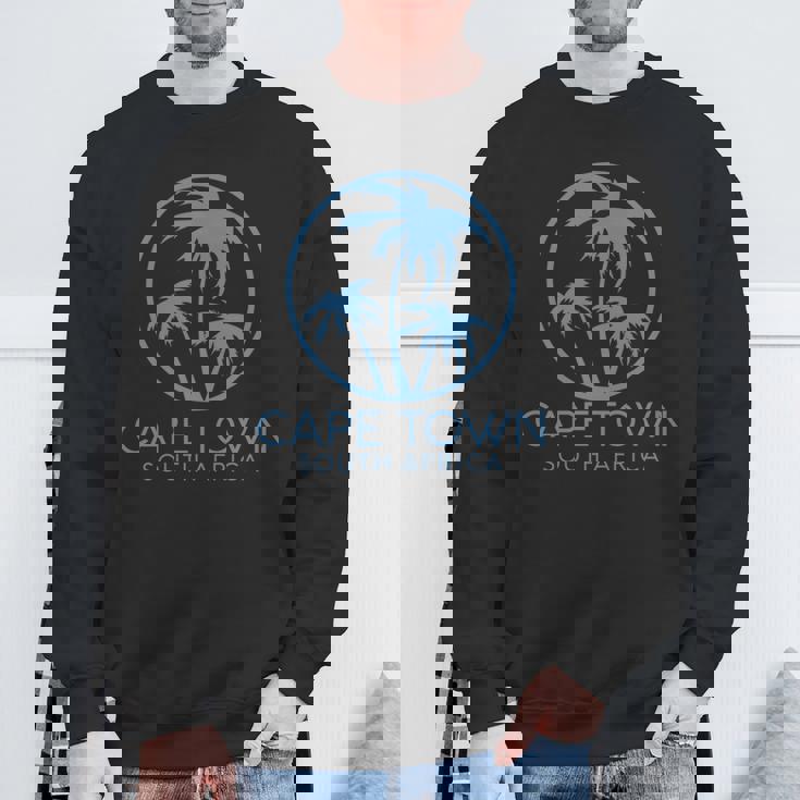 ケープタウン 南アフリカ ヨハネスブルグ アフリカの海岸 ヤシの木 長袖tシャツ スウェットシャツ 高齢者への贈り物