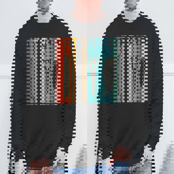 ゲット・フェード、バーバー・クリッパーズ、ファニー・バーバー スウェットシャツ 高齢者への贈り物