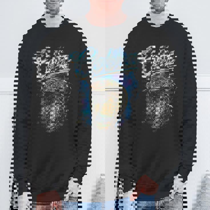 コブラ ヴィンテージ 90年代 レトロ 面白い コブラ 80年代 蛇好き スウェットシャツ 高齢者への贈り物