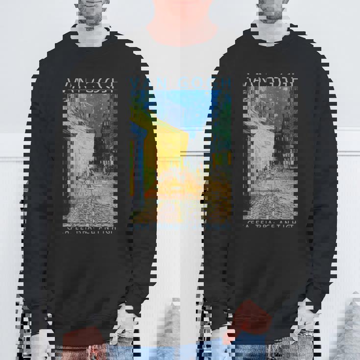 ゴッホ 面白いtシャツ アート 夜のカフェテラス 印象派 絵画 メンズ レディース 面白い 服 美術 油彩画 長袖tシャツ スウェットシャツ 高齢者への贈り物
