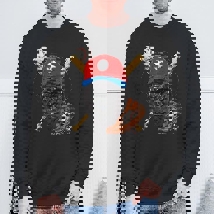 ゴリラ野球 ゴリララバーズ 野球選手 スウェットシャツ 高齢者への贈り物