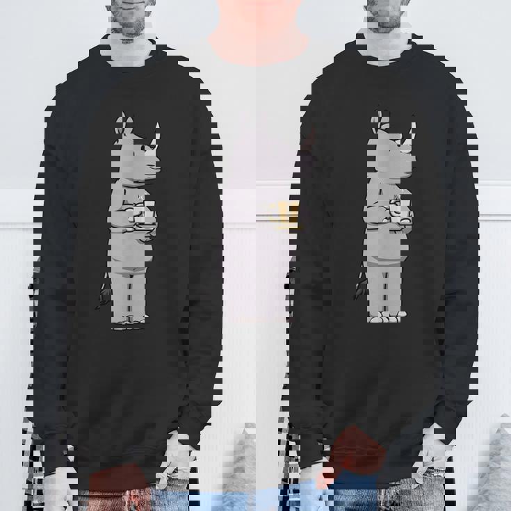 サイ コーヒー 野生動物 サイ スウェットシャツ 高齢者への贈り物