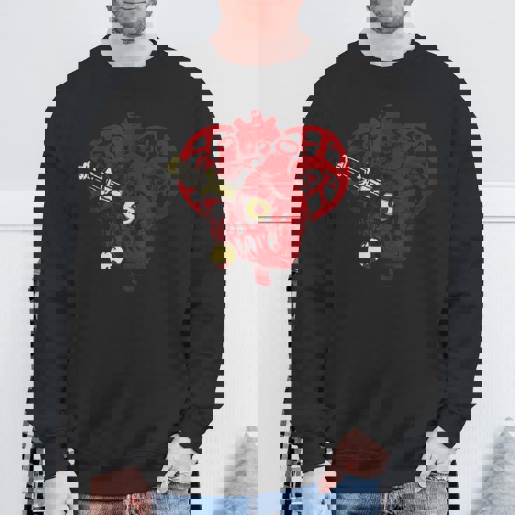 サイコビリー ホラー パンクロック Hr アンデッドハート スウェットシャツ 高齢者への贈り物