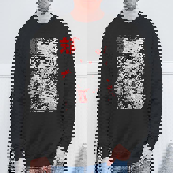 サイバーパンク 宇宙 猫ラーメン 日本のストリートウェア スウェットシャツ 高齢者への贈り物